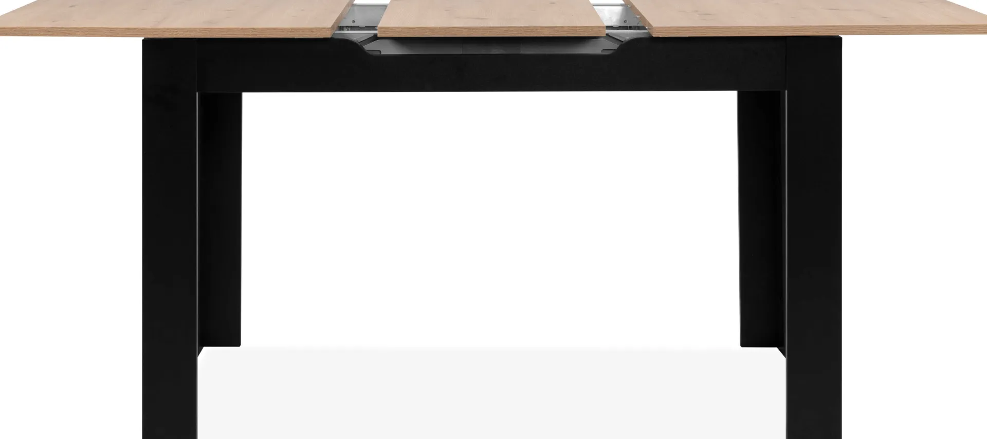 Finori Ausziehbarer Esstisch Birma - 125/165x80x75cm - Artisan Eiche/schwarz