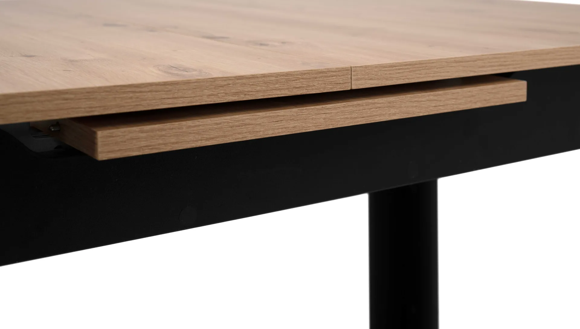 Finori Ausziehbarer Esstisch Birma - 125/165x80x75cm - Artisan Eiche/schwarz