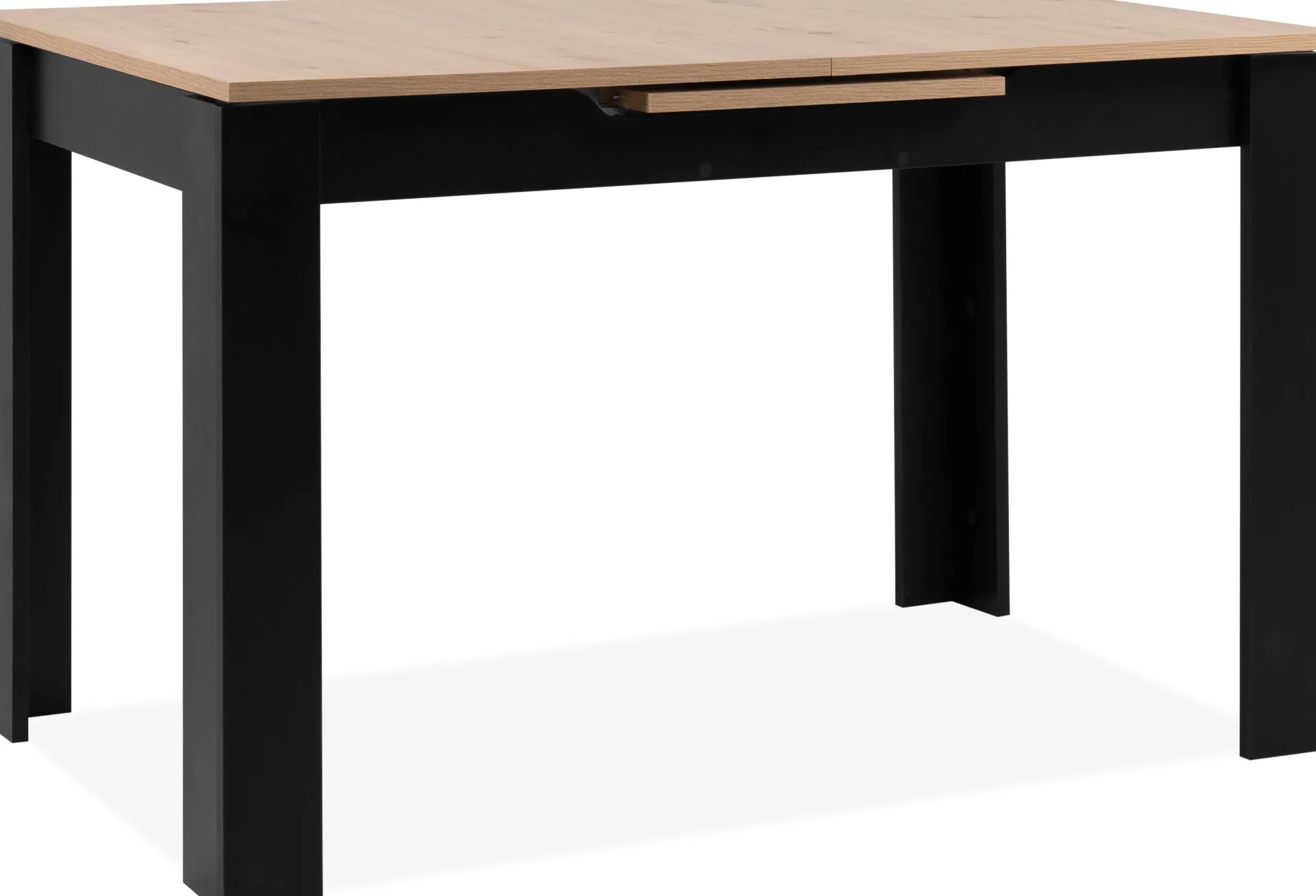 Finori Ausziehbarer Esstisch Birma - 125/165x80x75cm - Artisan Eiche/schwarz