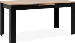 Finori Ausziehbarer Esstisch Birma - 160/200x80x75cm - Artisan Eiche/schwarz