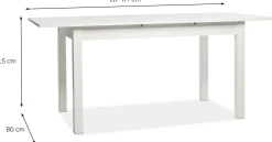 Finori Ausziehbarer Esstisch Coburg 140/180 x 80cm - Eiche Dekor/schwarz