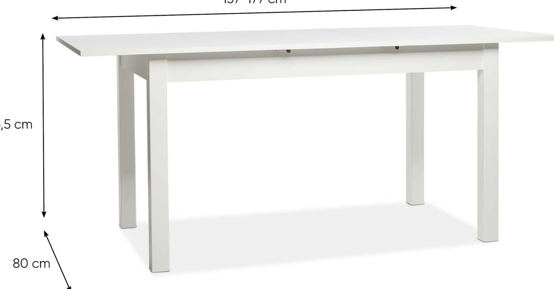 Finori Ausziehbarer Esstisch Coburg 140/180 x 80cm - Eiche Dekor/schwarz