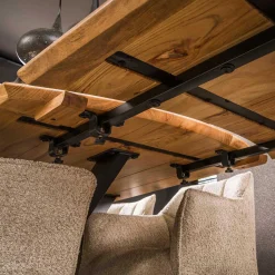 Emob Ausziehbarer Esstisch Despodov | 275 x 90 x 77 cm | Massivholz Akazie
