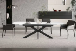 Rousseau Ausziehbarer Esstisch Hestia - 180/220x90x76cm - gesinterter Stein - Marmor