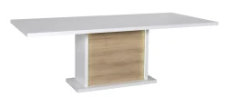 SCIAE Ausziehbarer Esstisch Kaia 180/225x100 - Hochglanz weiß/Eiche