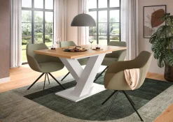 Xonox Ausziehbarer Esstisch Motion Emob - Artisan/Naturweiß - 150-190x76x90 cm