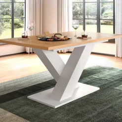 Xonox Ausziehbarer Esstisch Motion Emob - Artisan/Naturweiß - 150-190x76x90 cm