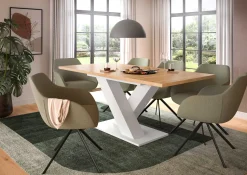 Xonox Ausziehbarer Esstisch Motion Emob - Artisan/Naturweiß - 150-190x76x90 cm