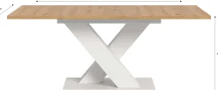 Xonox Ausziehbarer Esstisch Motion Emob - Artisan/Naturweiß - 150-190x76x90 cm