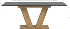 Xonox Ausziehbarer Esstisch Motion Emob Artisan/Grau 150-190x76x90 cm