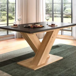 Xonox Ausziehbarer Esstisch Motion Emob - X-Gestell - 150-190x90cm - Artisan/Grau