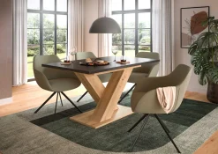 Xonox Ausziehbarer Esstisch Motion Emob - X-Gestell - 150-190x90cm - Artisan/Grau