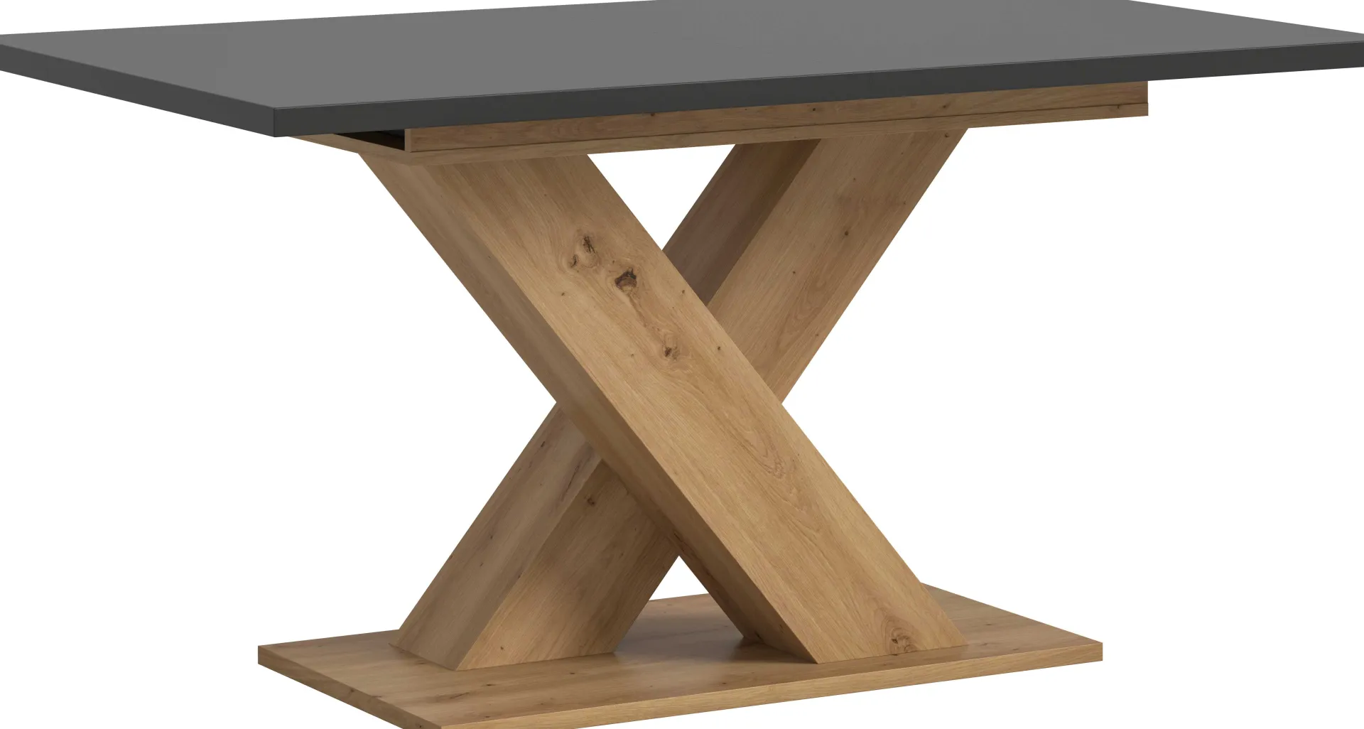 Xonox Ausziehbarer Esstisch Motion Emob - X-Gestell - 150-190x90cm - Artisan/Grau