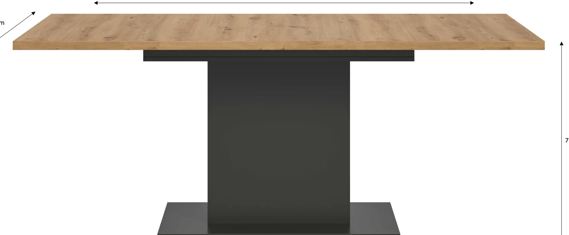 Xonox Ausziehbarer Esstisch Motion Emob - Grau/Artisan - 150-190x76x90 cm