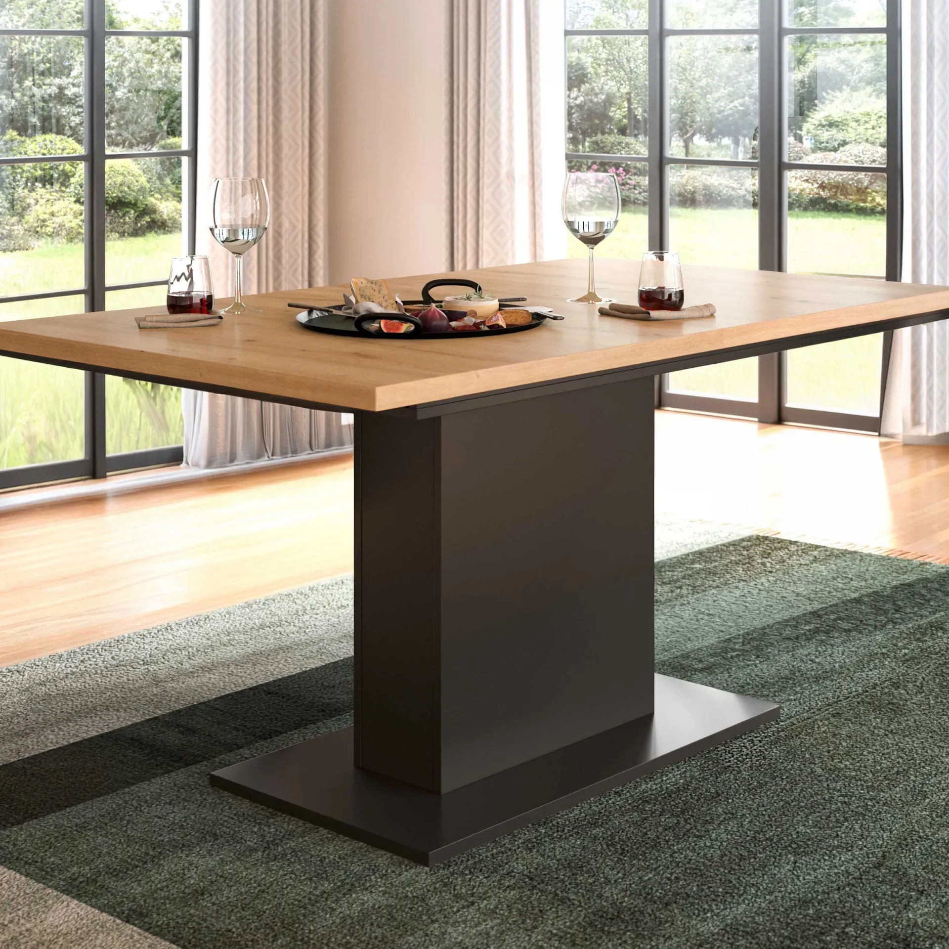 Xonox Ausziehbarer Esstisch Motion Emob - Grau/Artisan - 150-190x76x90 cm