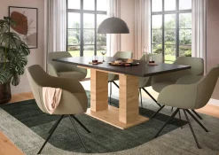 Xonox Ausziehbarer Esstisch Motion Emob - Artisan Holz & Grau - 150-190x76x90 cm