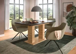 Xonox Ausziehbarer Esstisch Motion Emob - Artisan Holz & Grau - 150-190x76x90 cm