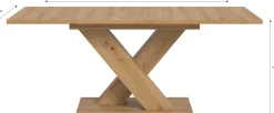 Xonox Ausziehbarer Esstisch Motion Emob - Artisan Finish - 150-190x76x90 cm - Natur