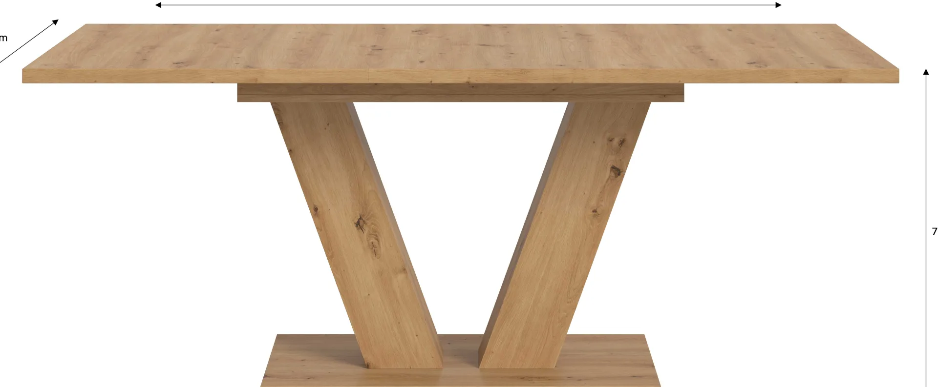Xonox Ausziehbarer Esstisch Motion Emob in Artisan Natur 150-190x76x90 cm