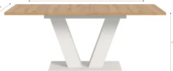Xonox Ausziehbarer Esstisch Motion Emob - Artisan/Weiß - 150-190x76x90 cm