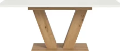 Xonox Ausziehbarer Esstisch Motion Emob - V-Base, Weiß/Natur, 150-190x76x90 cm