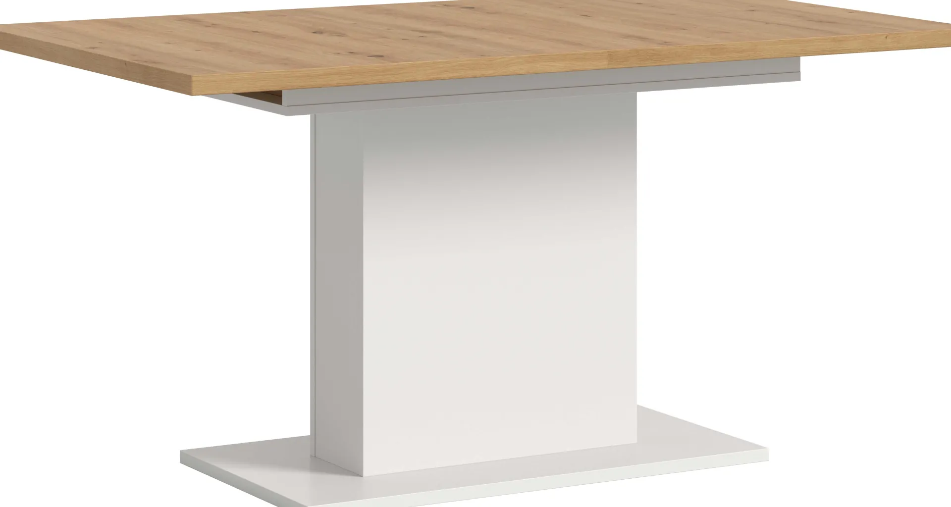 Xonox Ausziehbarer Esstisch Motion Emob - FSC-Holz, 150-190x76x90 cm, weiß/artisan