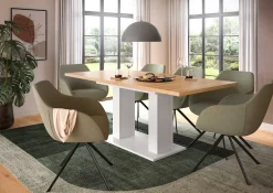 Xonox Ausziehbarer Esstisch Motion Emob - Artisan/Weiß - 150-190x76x90 cm