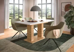 Xonox Ausziehbarer Esstisch Motion Emob - Weiß/Artisan - 150-190x76x90 cm