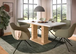 Xonox Ausziehbarer Esstisch Motion Emob - Weiß/Artisan - 150-190x76x90 cm