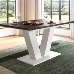 Xonox Ausziehbarer Esstisch Motion Emob - Weiß/Grau - 150-190x76x90 cm