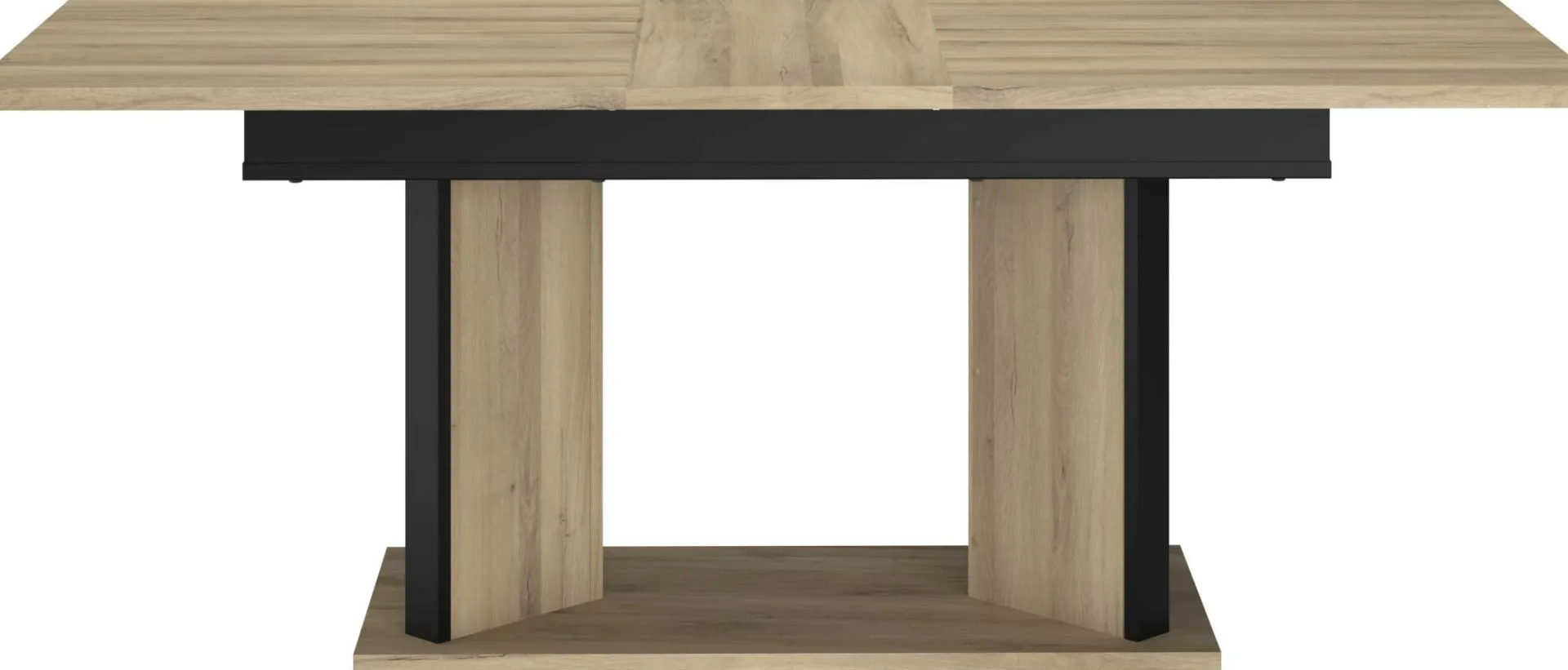 Parisot Ausziehbarer Esstisch Oskar - 160>200x90cm - Eiche Dekor/schwarz