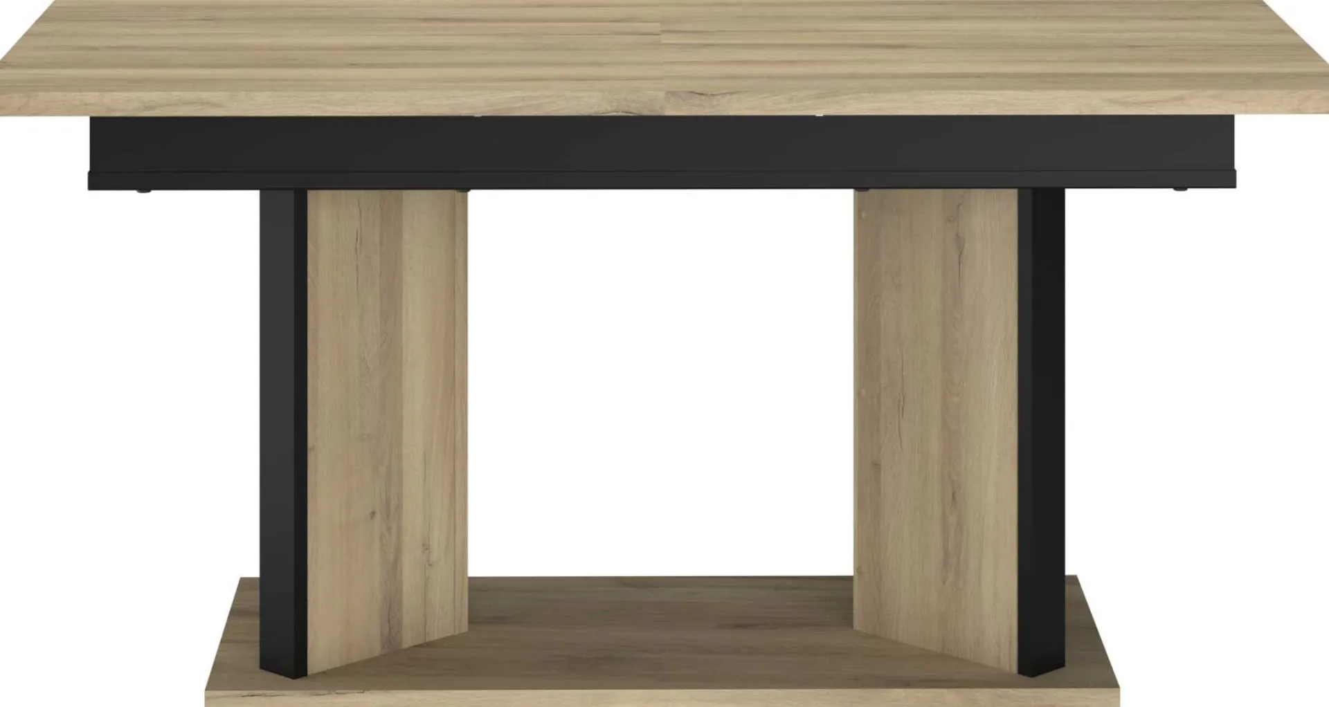 Parisot Ausziehbarer Esstisch Oskar - 160>200x90cm - Eiche Dekor/schwarz