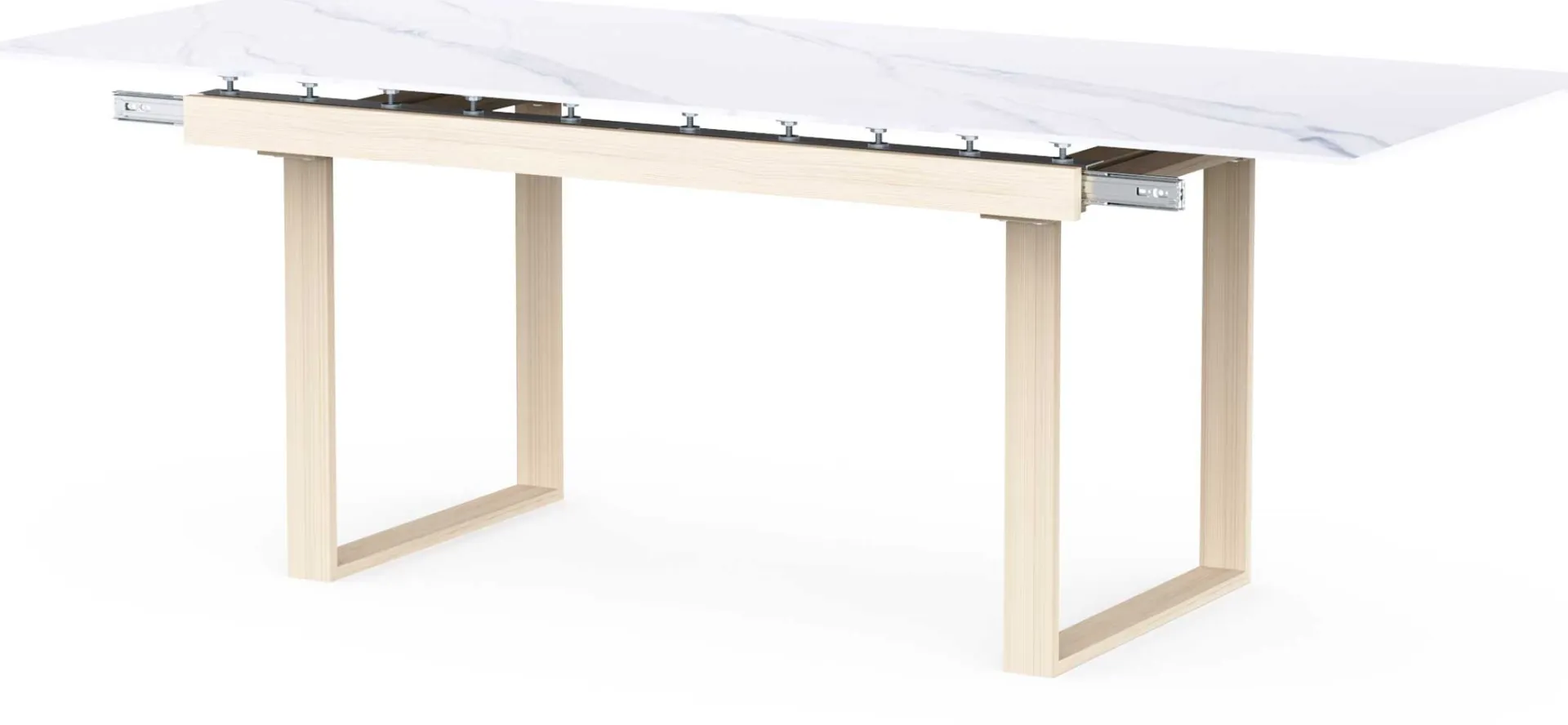 CBA Ausziehbarer Esstisch Stoik - 180-220x90x76cm - Keramik - Marmoroptik