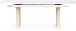 CBA Ausziehbarer Esstisch Stoik - 180-220x90x76cm - Keramik - Marmoroptik