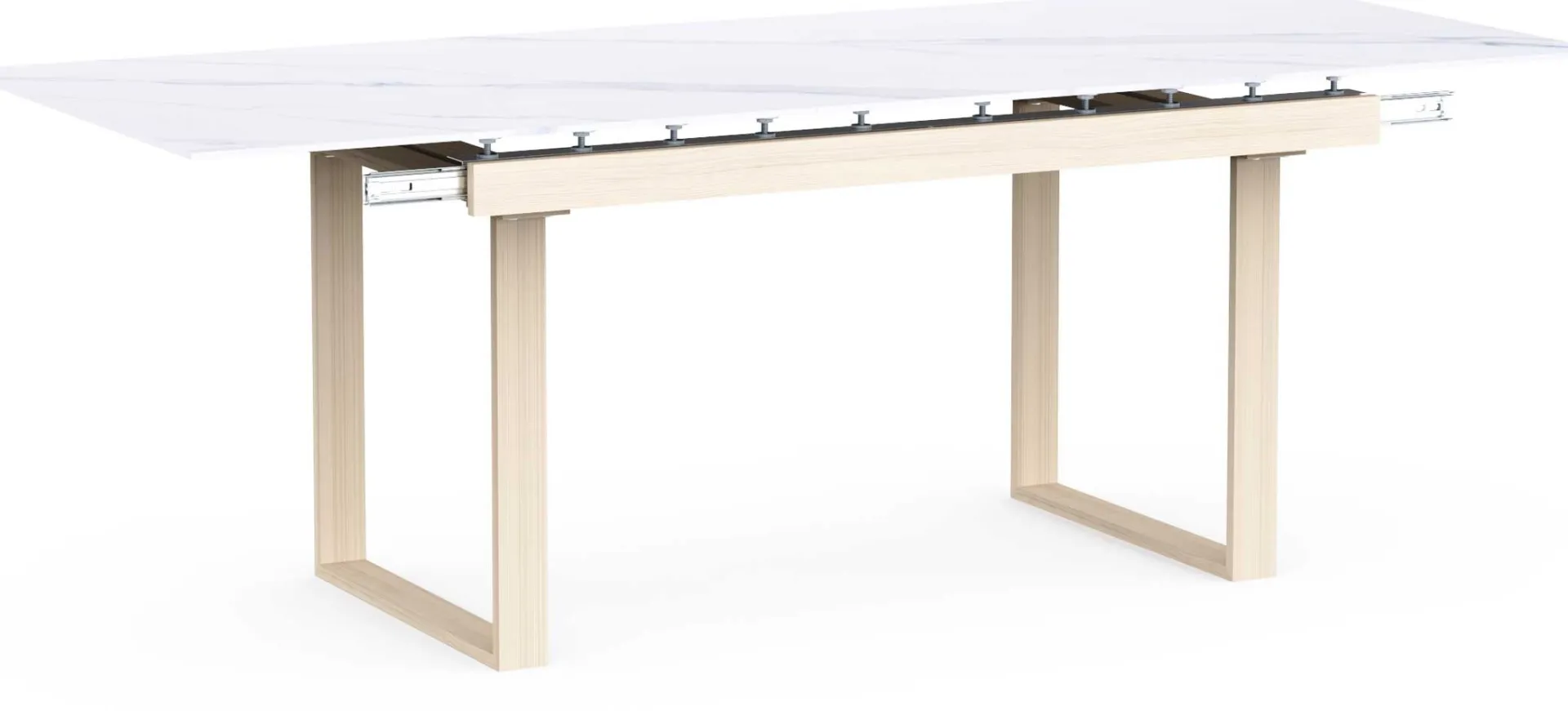 CBA Ausziehbarer Esstisch Stoik - 180-220x90x76cm - Keramik - Marmoroptik
