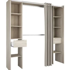 Ausziehbarer Kleiderschrank Diana 115/190 cm-Shannon Eiche
