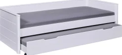 Ausziehbares Bett Dream The Future | 208,4 x 60 x 98,2 | 100% Melamin beschichtet | Farbe: Weiß