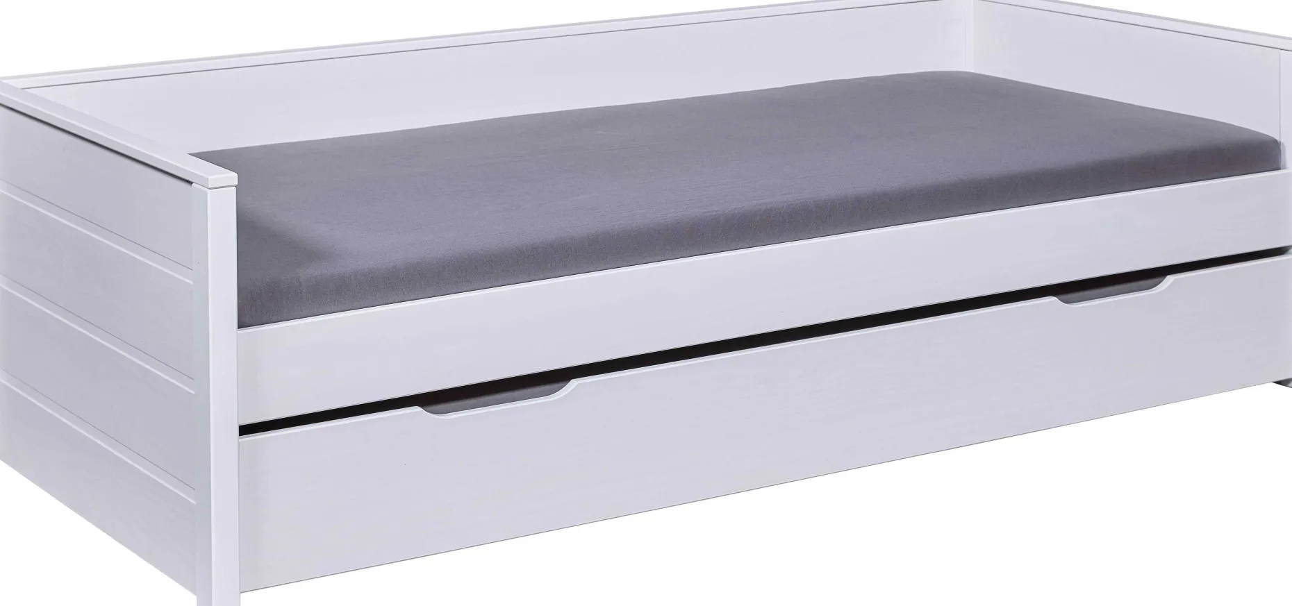 Ausziehbares Bett Dream The Future | 208,4 x 60 x 98,2 | 100% Melamin beschichtet | Farbe: Weiß