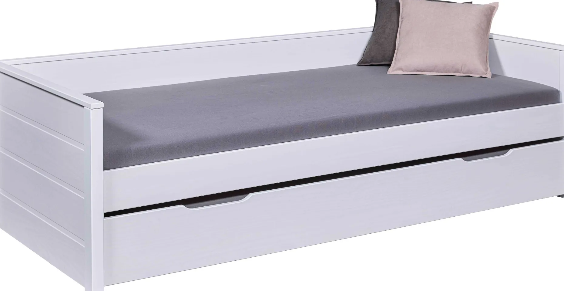 Ausziehbares Bett Dream The Future | 208,4 x 60 x 98,2 | 100% Melamin beschichtet | Farbe: Weiß