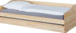 Ausziehbares Bett Leonie | 207 x 96,5 x 62 cm | 100% Melamin beschichtet | Farbe: Blondbraun