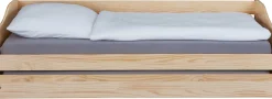 Ausziehbares Bett Leonie | 207 x 96,5 x 62 cm | 100% Melamin beschichtet | Farbe: Blondbraun