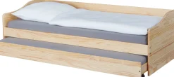 Ausziehbares Bett Leonie | 207 x 96,5 x 62 cm | 100% Melamin beschichtet | Farbe: Blondbraun