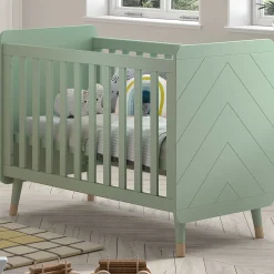 Babybett Billy - 124x68x94 cm - Olivgrün