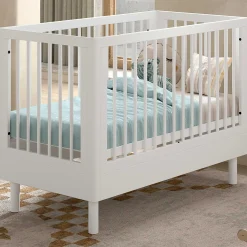 Babybett Forrest 60 x 120cm - verstellbar - Weißbuche