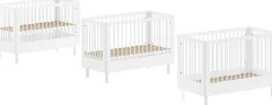 Babybett Forrest 60 x 120cm - verstellbar - Weißbuche