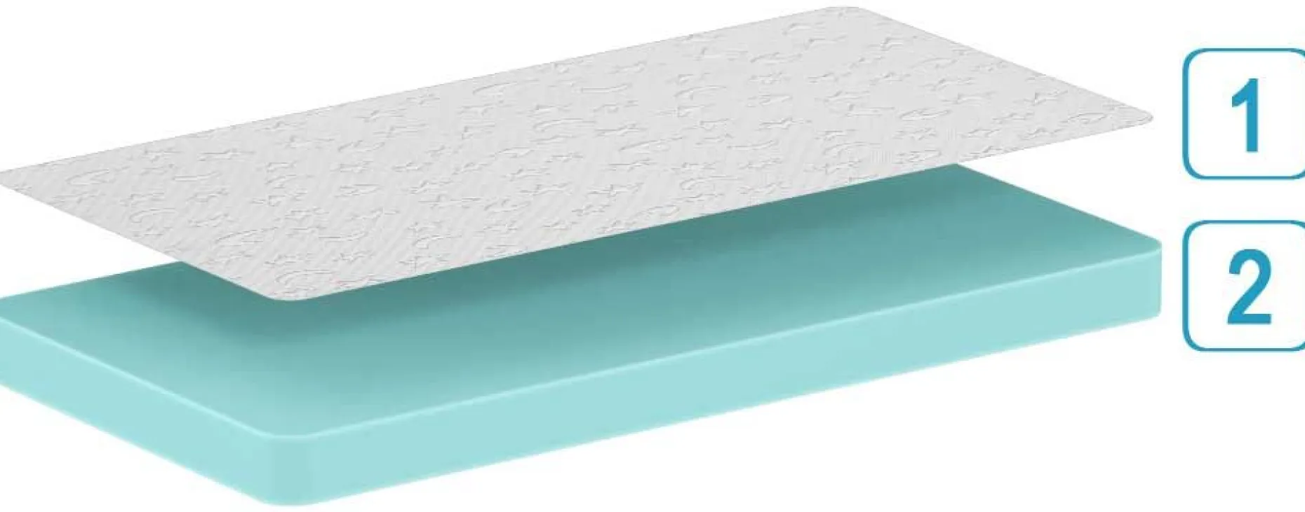 Babymatratze Junior Soft 60x120x10cm - hochelastischer Schaumstoff