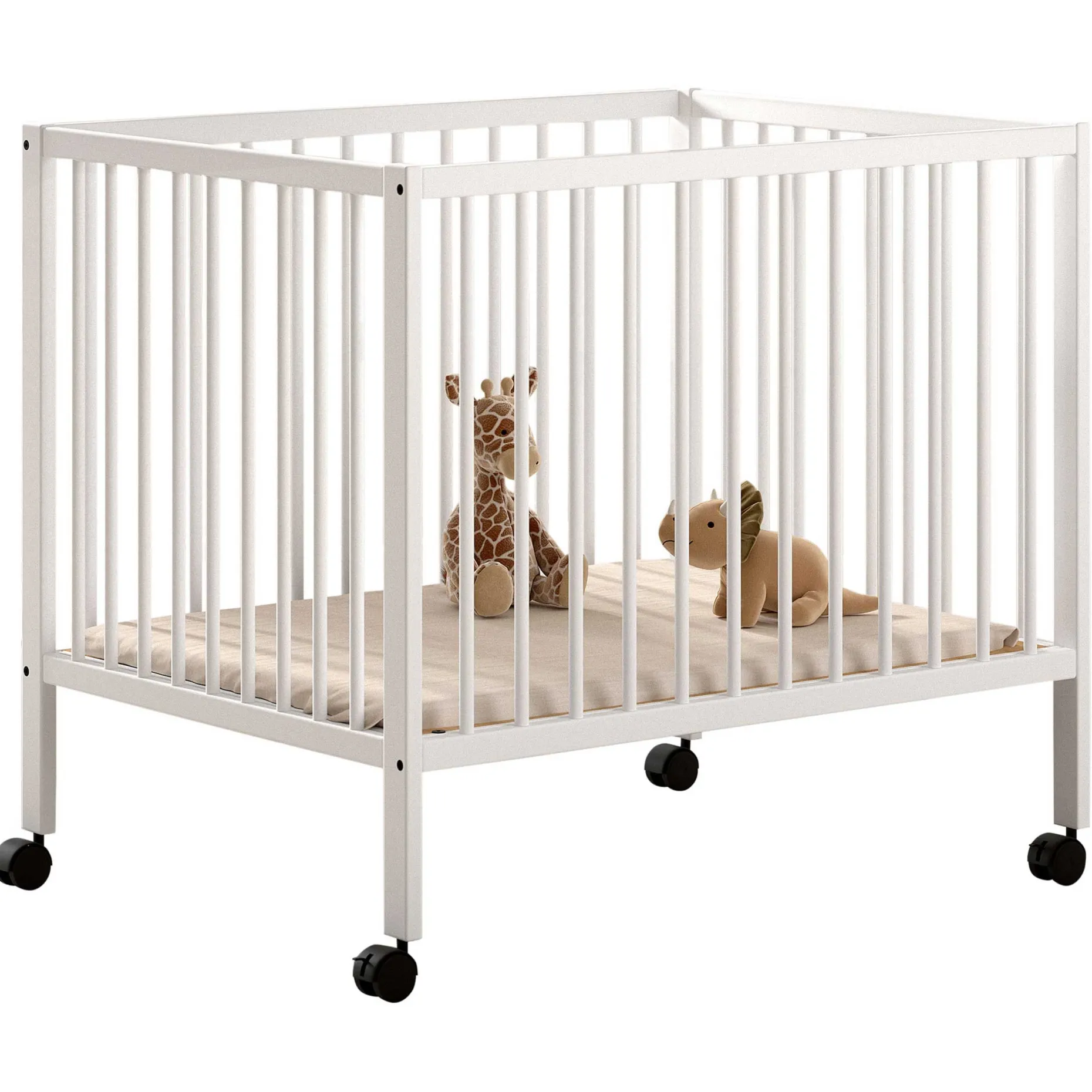 Babypark Dino | 95 x 75 cm | verstellbar | Weißbuche
