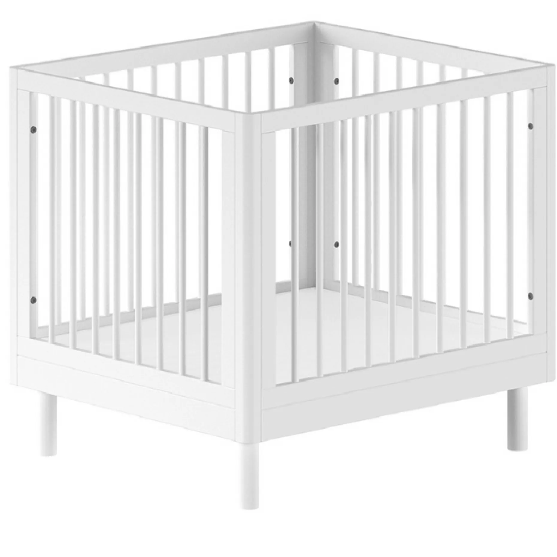 BabyPark 95x75cm Buche Weiß Kinderbett