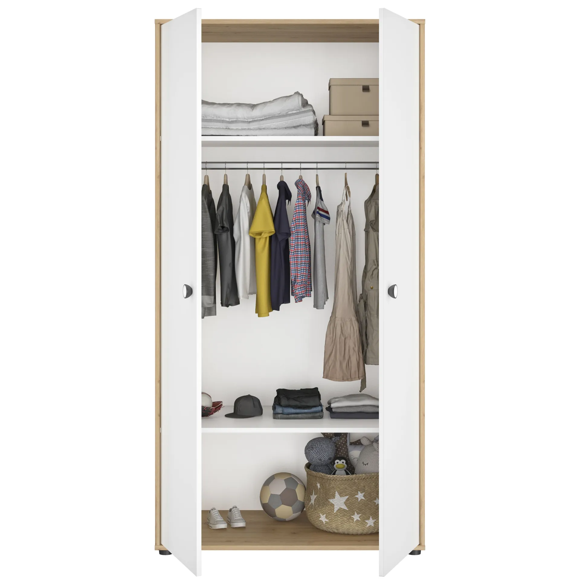 Kinder Gautier - Galipette Baby- und Kleinkindzimmer-Set Arthur | Anzuchtbett, Kleiderschrank, Kommode | Bettkasten nicht enthalten | Artisan Oak Design