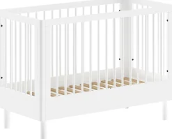Babyzimmer Forrest: Babybett 60x120cm, Wickeltisch mit Wickelauflage - Weißbuche